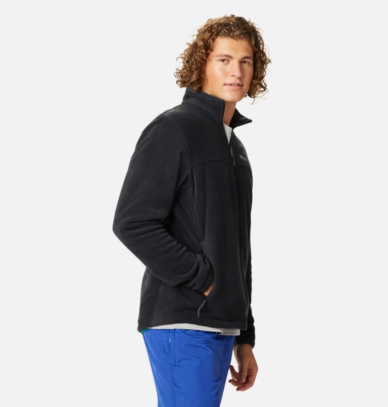 Men's Columbia Steens Mountain 2.0 Full Zip Fleece Jackets Black | CA-ZC635