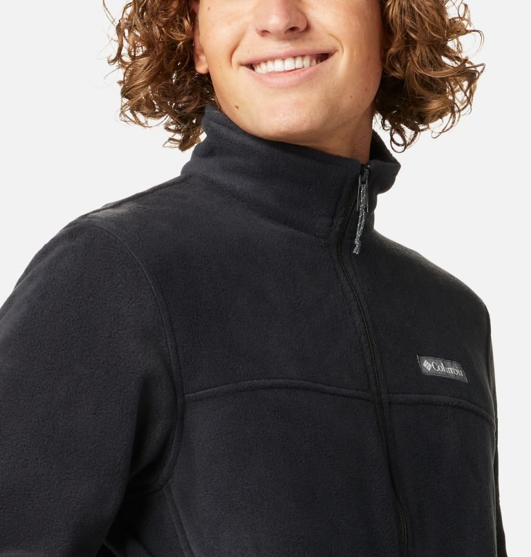 Men's Columbia Steens Mountain 2.0 Full Zip Fleece Jackets Black | CA-ZC635