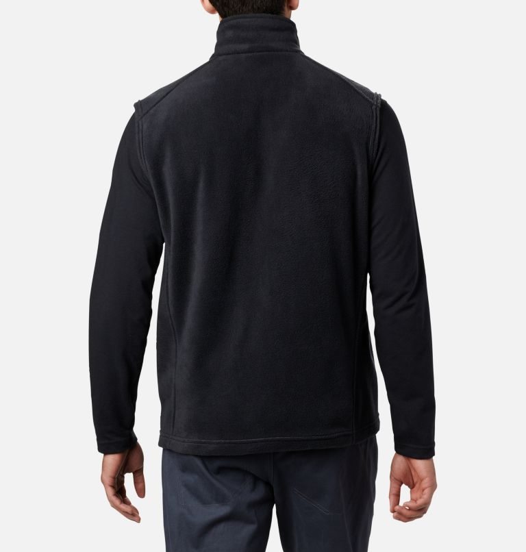 Men's Columbia Steens Mountain Fleece Vest Black | CA-MA150