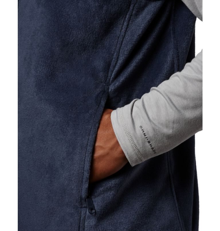 Men's Columbia Steens Mountain Fleece Vest Navy | CA-QL6A5