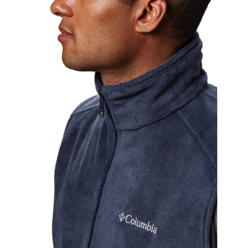 Men's Columbia Steens Mountain Fleece Vest Navy | CA-QL6A5