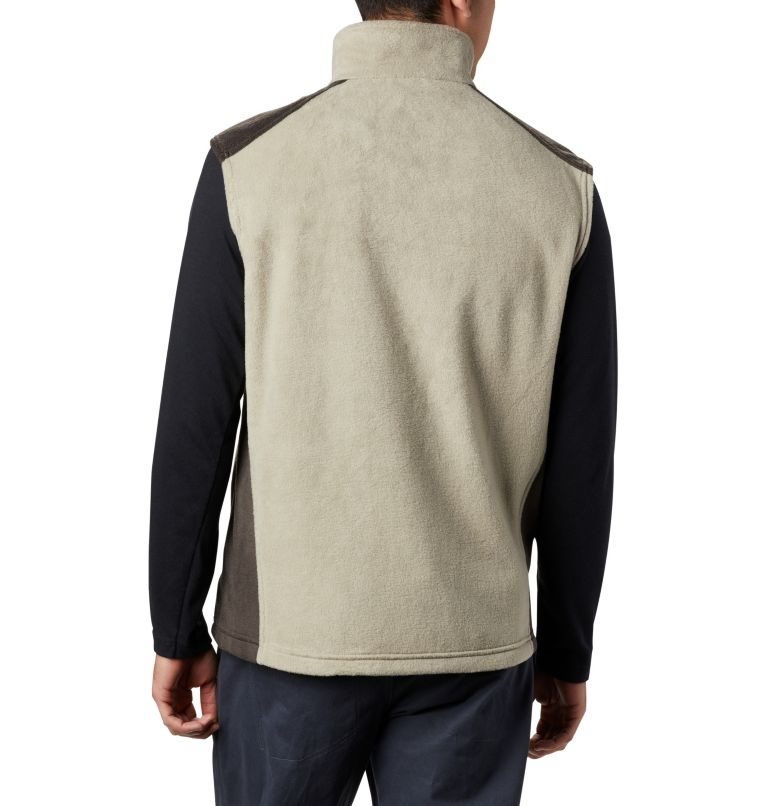 Men's Columbia Steens Mountain Fleece Vest Olive | CA-SL35A