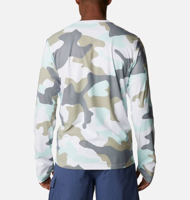 Men's Columbia Sun Deflector Summerdry Long Sleeve Sweatshirts Camo | CA-J50L1