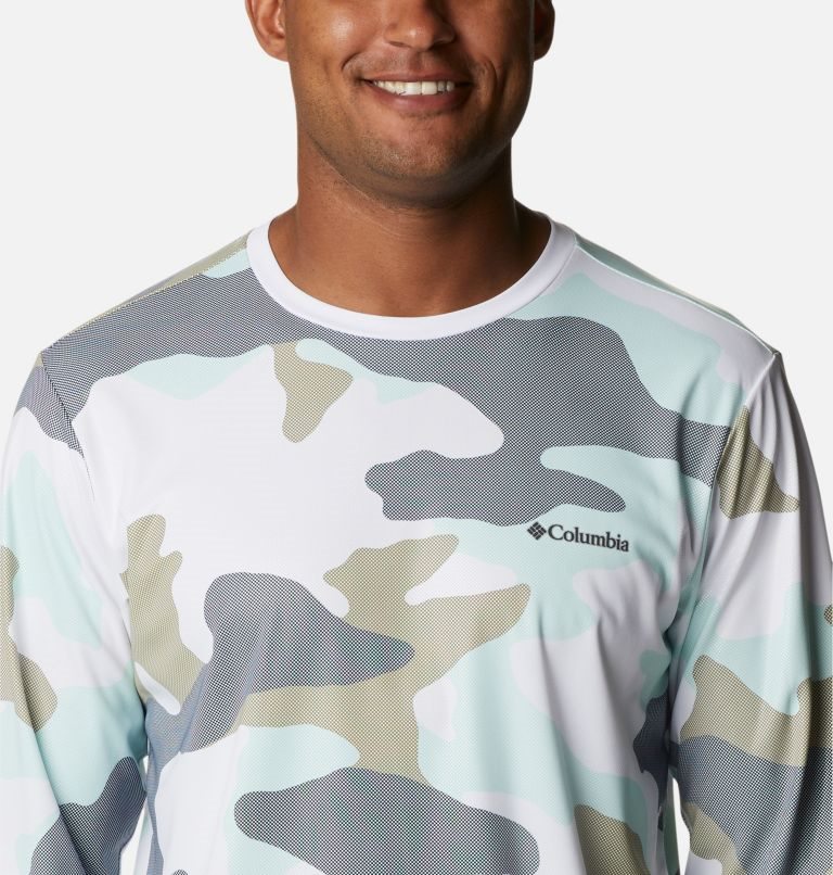 Men's Columbia Sun Deflector Summerdry Long Sleeve Sweatshirts Camo | CA-J50L1