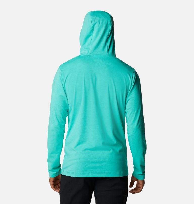 Men's Columbia Sun Trek Hoodie Turquoise | CA-Z846L