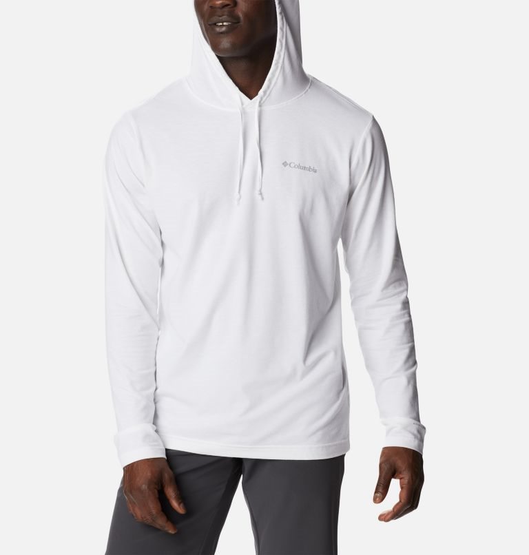 Men's Columbia Sun Trek Hoodie White | CA-R6C41