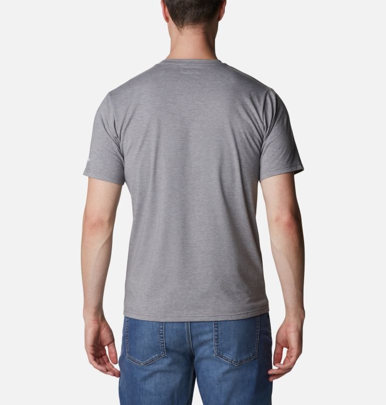Men's Columbia Sun Trek Short Sleeve Graphic T Shirts Grey | CA-WC13A