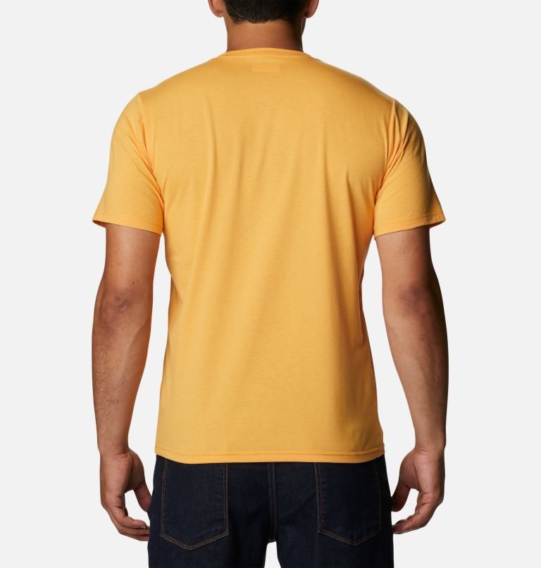 Men's Columbia Sun Trek Short Sleeve T Shirts Mango | CA-I3540
