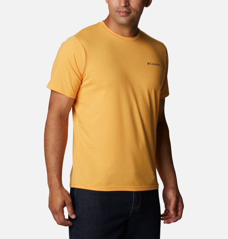 Men's Columbia Sun Trek Short Sleeve T Shirts Mango | CA-I3540