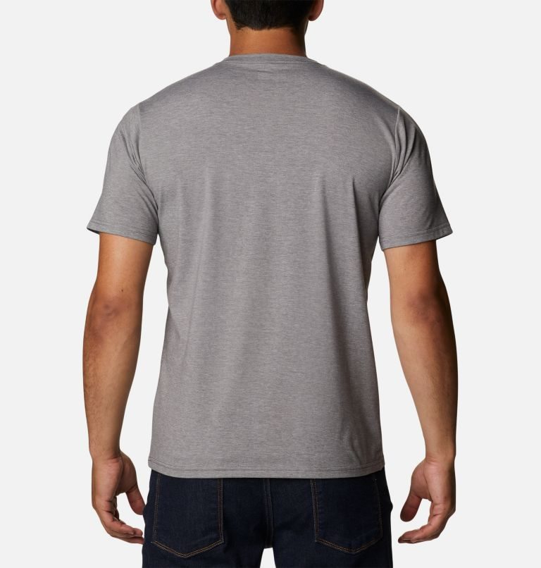Men's Columbia Sun Trek Short Sleeve T Shirts Grey | CA-N8106