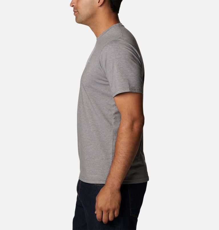 Men's Columbia Sun Trek Short Sleeve T Shirts Grey | CA-N8106