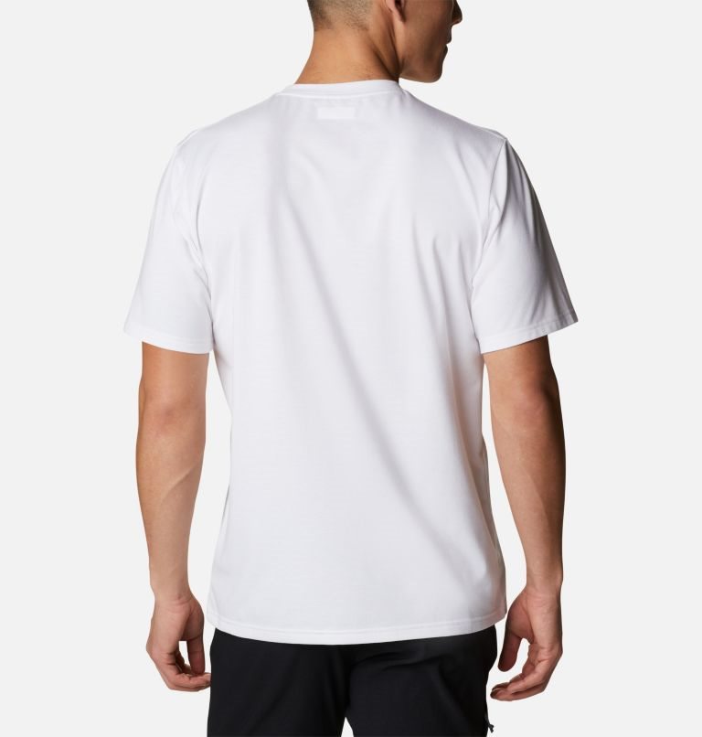 Men's Columbia Sun Trek Short Sleeve T Shirts White | CA-V6L3C