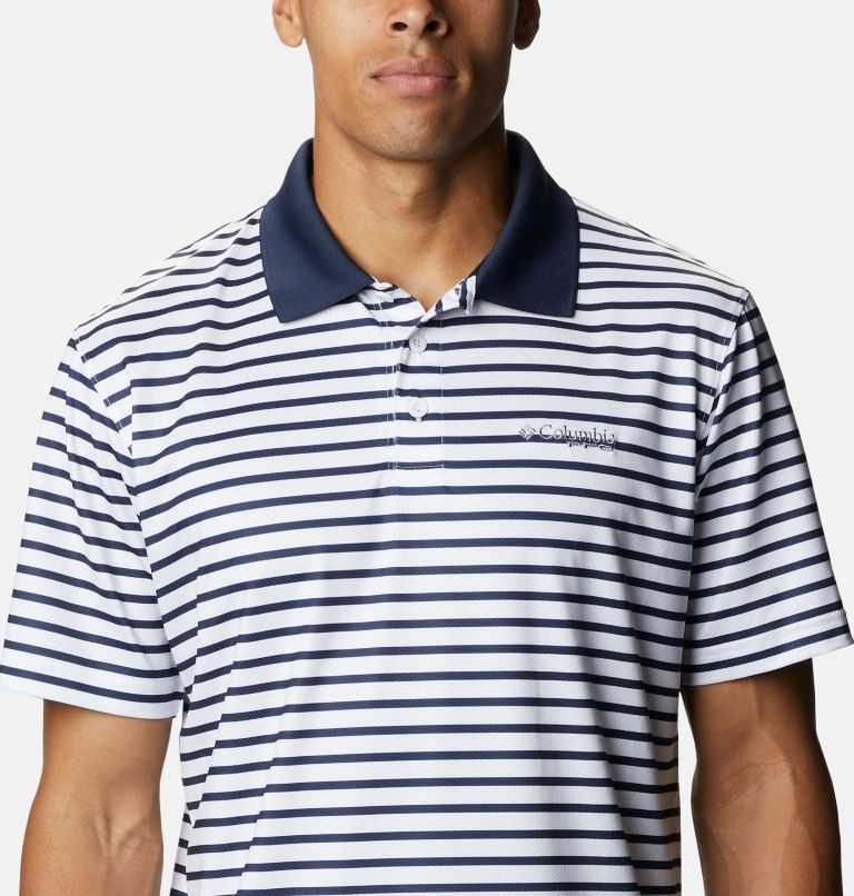 Men's Columbia Super Skiff Cast Polo Shirts Stripe | CA-DCL80