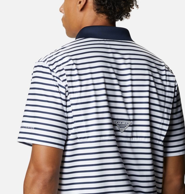 Men's Columbia Super Skiff Cast Polo Shirts Stripe | CA-DCL80