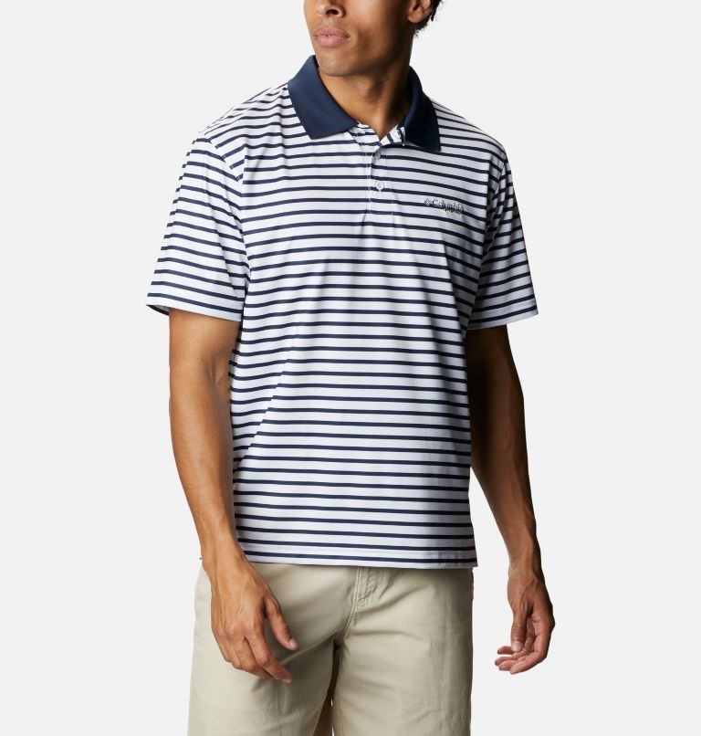 Men\'s Columbia Super Skiff Cast Polo Shirts Stripe | CA-DCL80