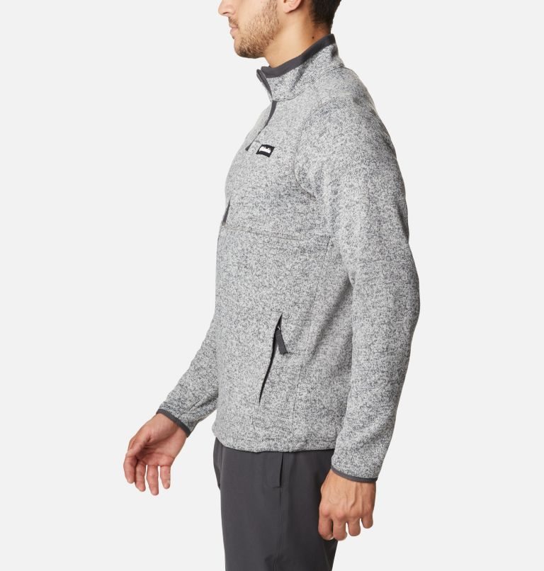 Men's Columbia Sweater Weather Full Zip Fleece Jackets Grey | CA-PC615