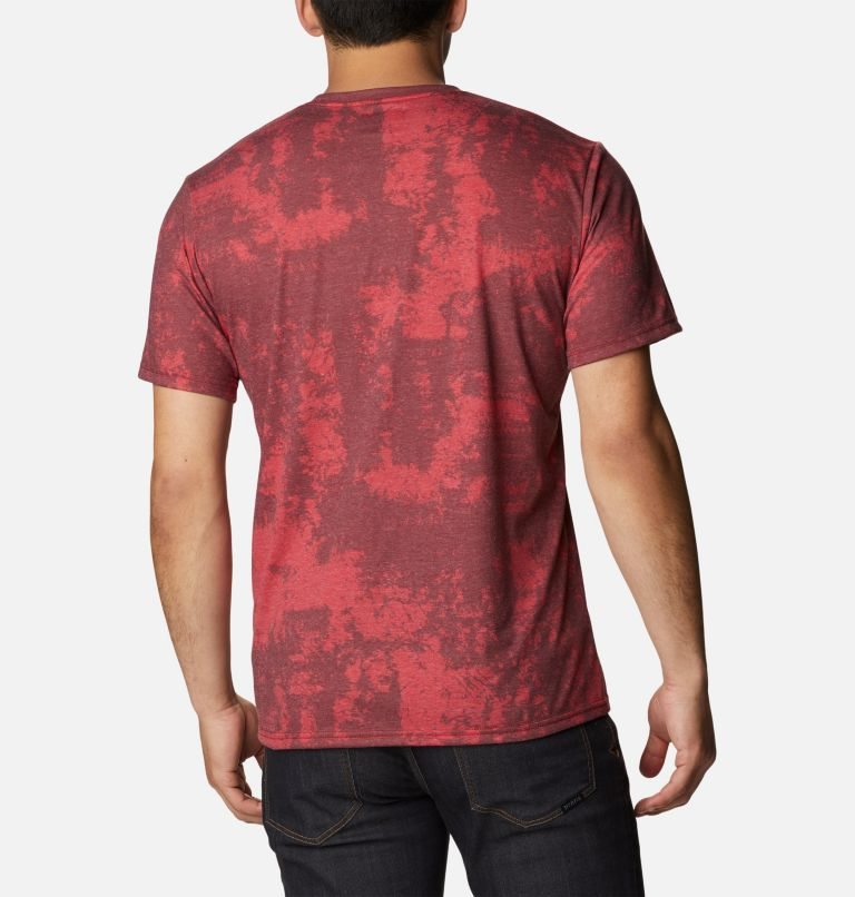 Men's Columbia Taku River Short Sleeve T Shirts Red | CA-OC816