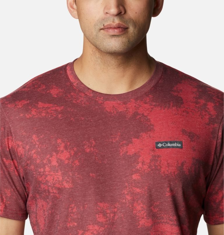 Men's Columbia Taku River Short Sleeve T Shirts Red | CA-OC816