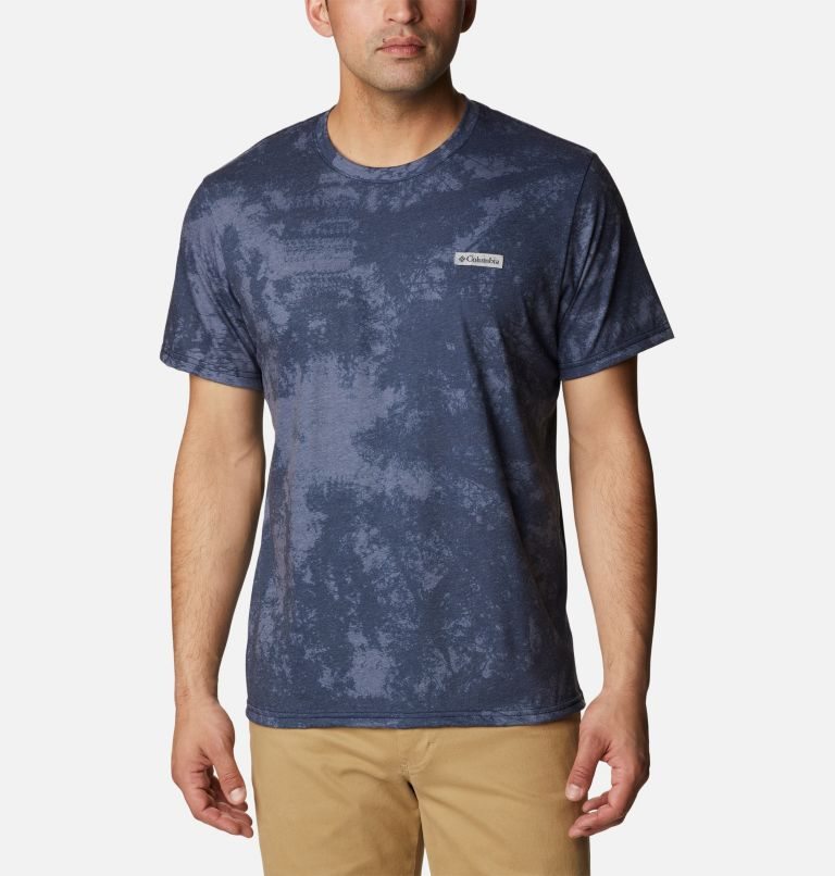 Men\'s Columbia Taku River Short Sleeve T Shirts Navy | CA-QAL18