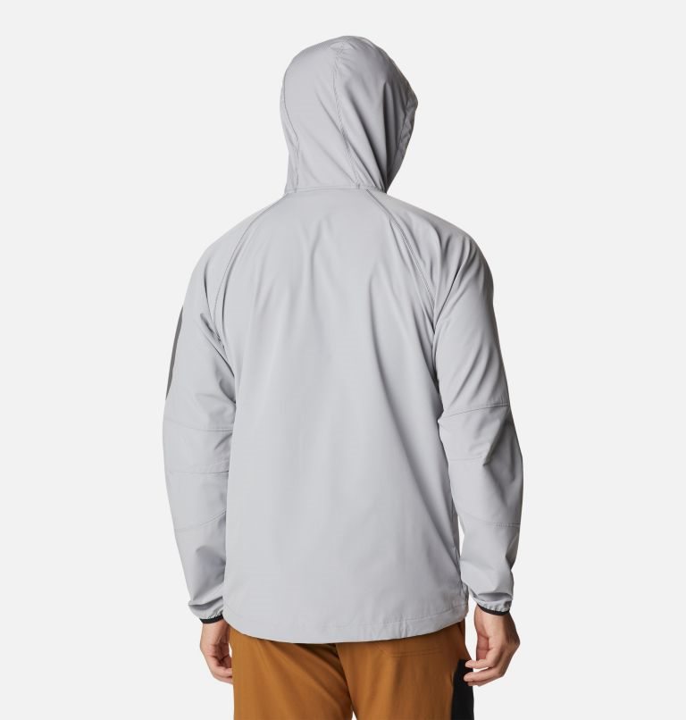 Men's Columbia Tall Heights Hooded Shell Jackets Light Grey | CA-M4L51