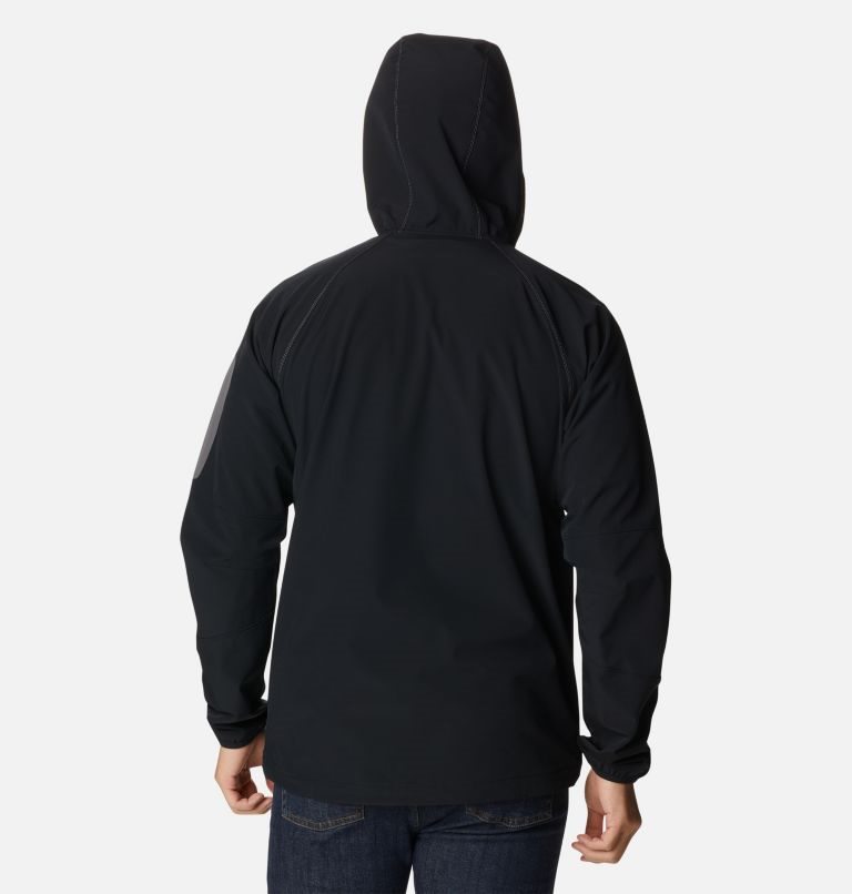 Men's Columbia Tall Heights Hooded Shell Jackets Black | CA-VA8C5