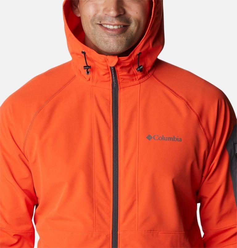 Men's Columbia Tall Heights Hooded Shell Jackets Orange | CA-Z64A0