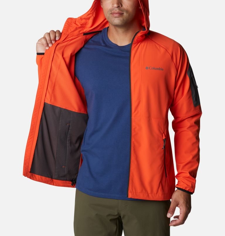 Men's Columbia Tall Heights Hooded Shell Jackets Orange | CA-Z64A0