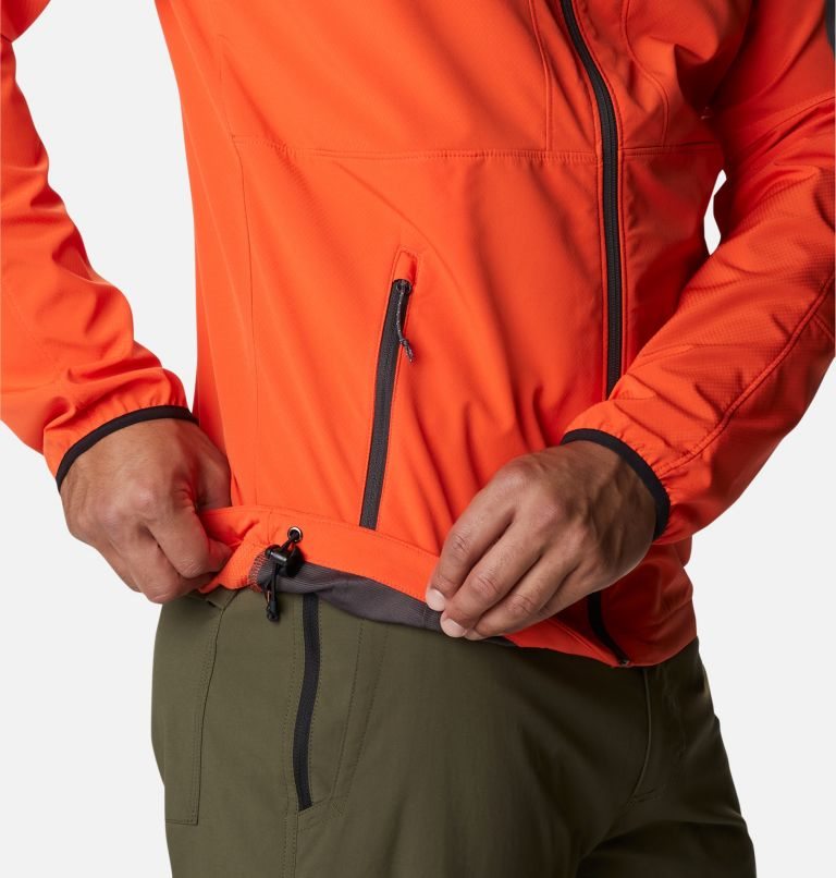 Men's Columbia Tall Heights Hooded Shell Jackets Orange | CA-Z64A0