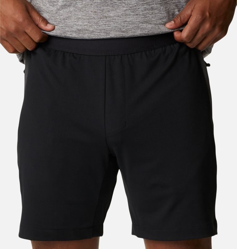 Men's Columbia Tech Trail Knit Shorts Black | CA-D0638