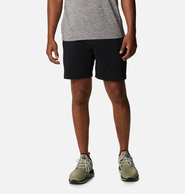 Men\'s Columbia Tech Trail Knit Shorts Black | CA-D0638