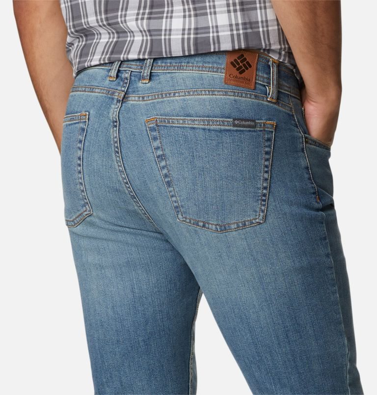 Men's Columbia Ten Falls Denim Pants Blue | CA-P6C04