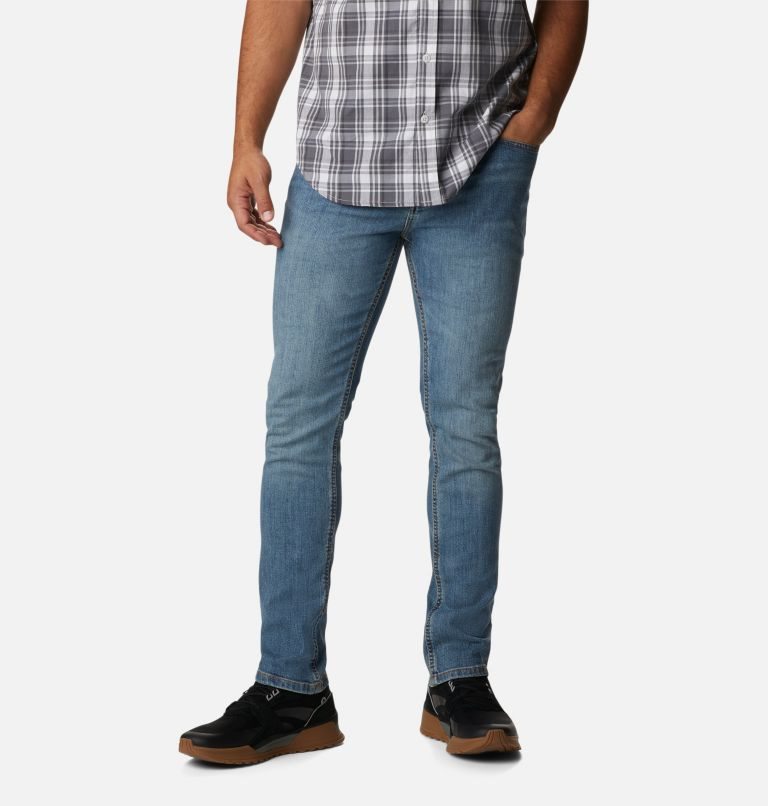 Men\'s Columbia Ten Falls Denim Pants Blue | CA-P6C04