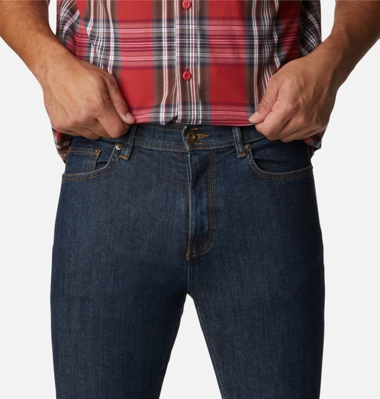 Men's Columbia Ten Falls Denim Pants Navy | CA-T80LA