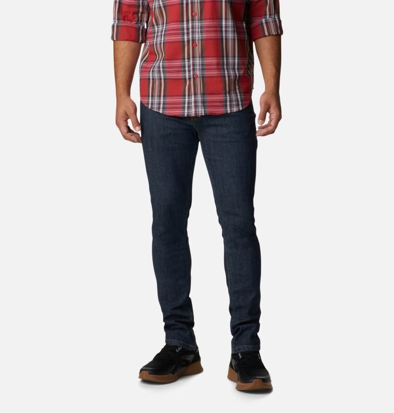 Men\'s Columbia Ten Falls Denim Pants Navy | CA-T80LA