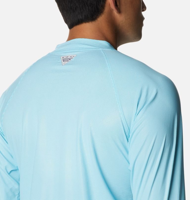 Men's Columbia Terminal Deflector Ice Long Sleeve Sweatshirts Light Blue | CA-U058L