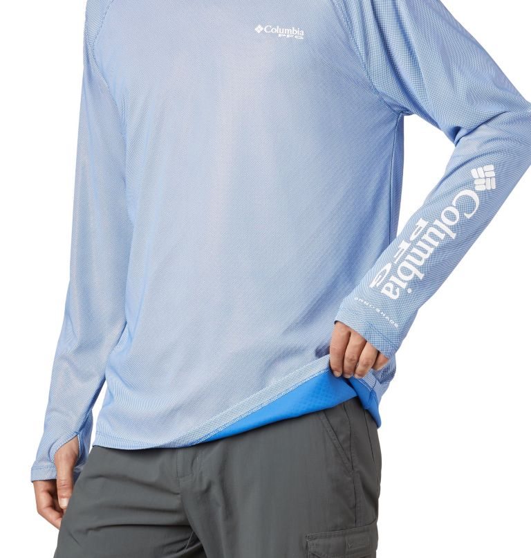 Men's Columbia Terminal Deflector ZERO Hoodie Light Blue | CA-G8153