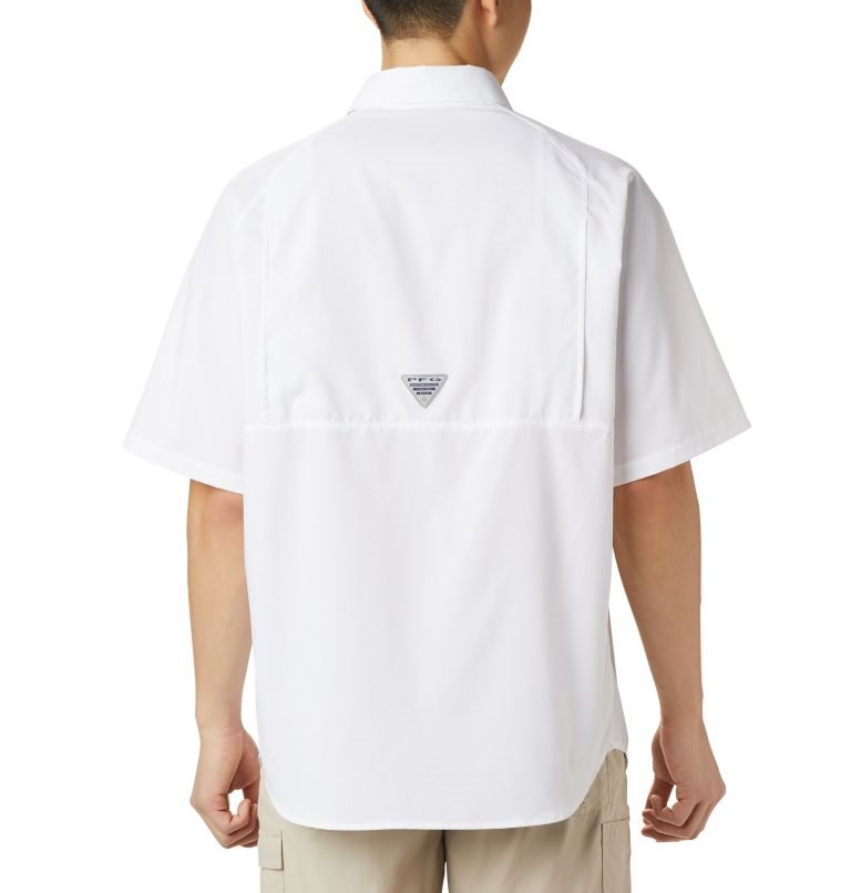 Men's Columbia Terminal Tackle Woven Short Sleeve Shirts White | CA-O8536