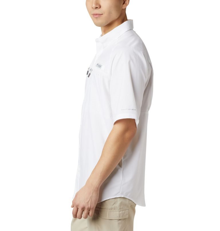 Men's Columbia Terminal Tackle Woven Short Sleeve Shirts White | CA-O8536