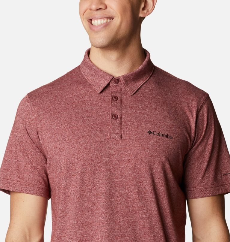 Men's Columbia Thistletown Hills Polo Shirts Pink | CA-QC835