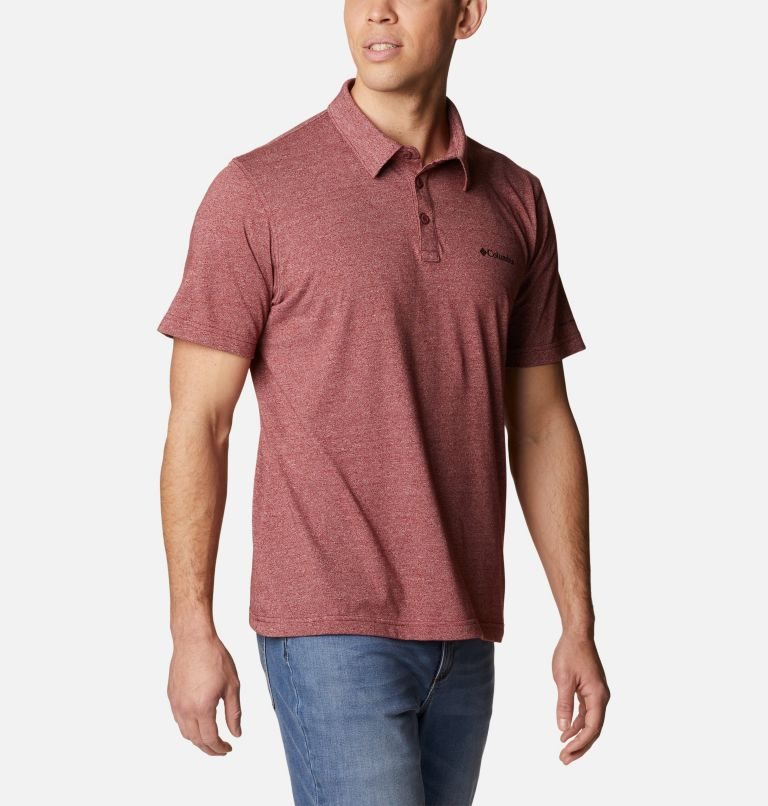Men's Columbia Thistletown Hills Polo Shirts Pink | CA-QC835