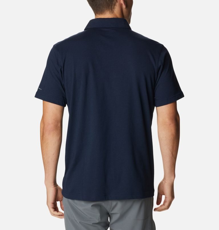 Men's Columbia Thistletown Hills Polo Shirts Navy | CA-R13A6