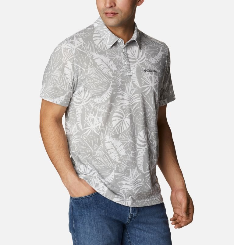 Men's Columbia Thistletown Hills Polo Shirts Grey | CA-X13L8