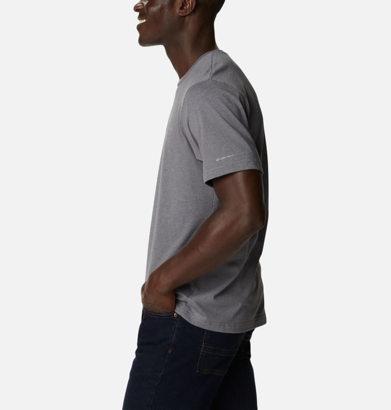 Men's Columbia Thistletown Hills Short Sleeve T Shirts Grey | CA-E51LC