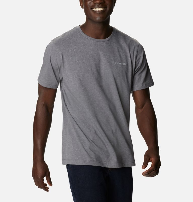Men's Columbia Thistletown Hills Short Sleeve T Shirts Grey | CA-E51LC