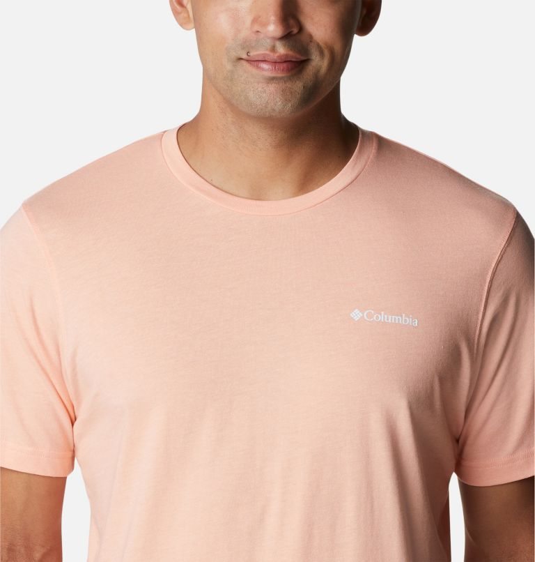 Men's Columbia Thistletown Hills Short Sleeve T Shirts Coral | CA-L5A3C