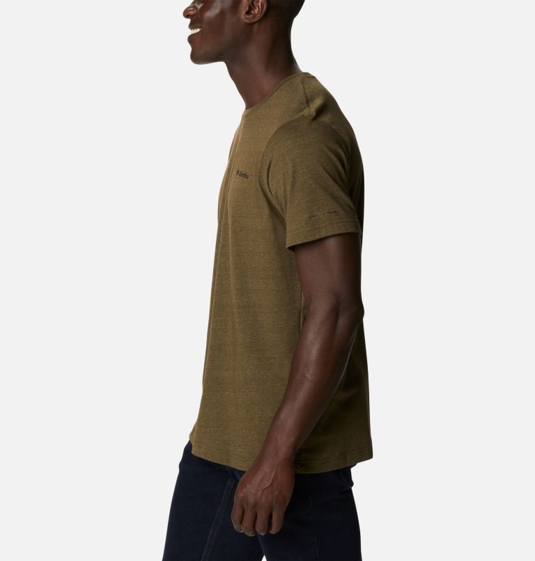Men's Columbia Thistletown Hills Short Sleeve T Shirts Olive | CA-N5CAL