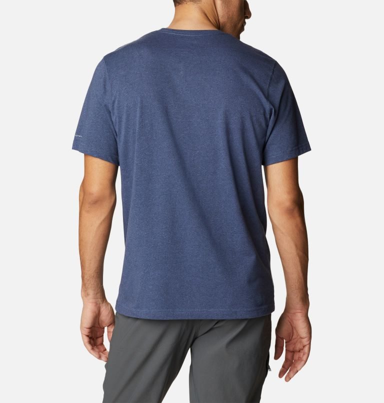 Men's Columbia Thistletown Hills Short Sleeve T Shirts Navy | CA-T186C