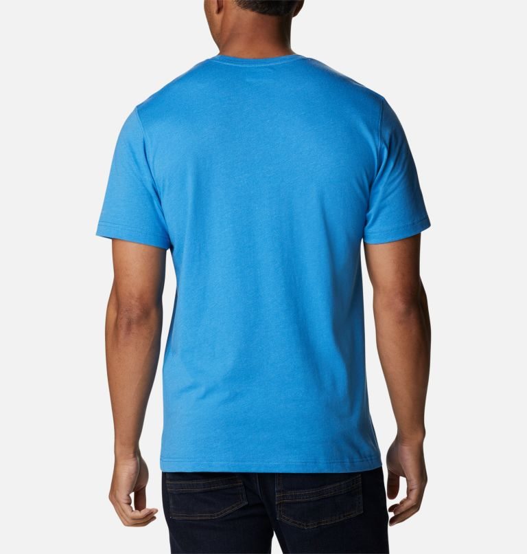 Men's Columbia Thistletown Hills Short Sleeve T Shirts Blue | CA-UAL84