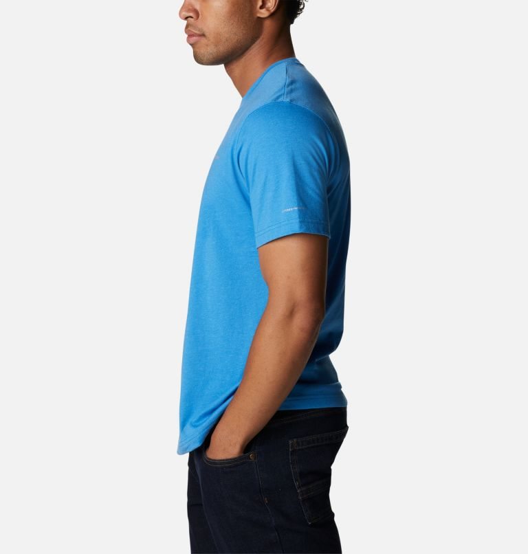 Men's Columbia Thistletown Hills Short Sleeve T Shirts Blue | CA-UAL84