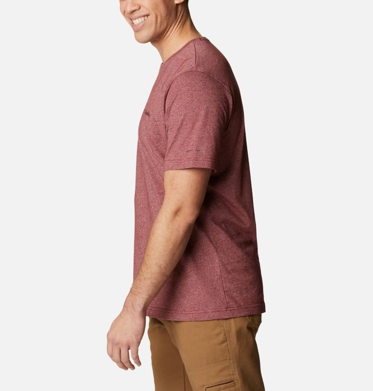 Men's Columbia Thistletown Hills Short Sleeve T Shirts Red | CA-V51L8